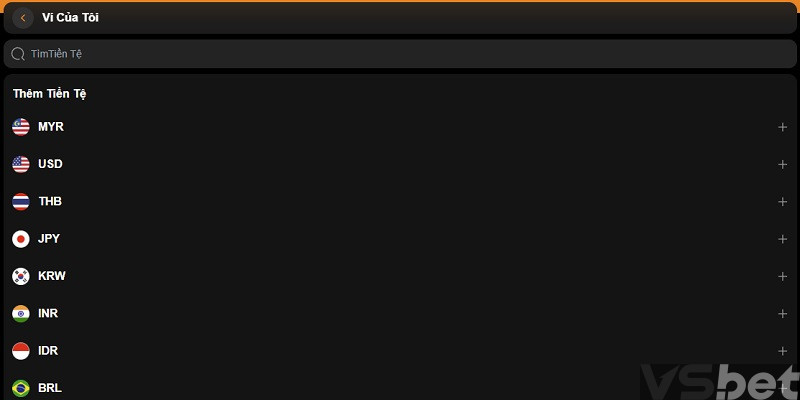 Đa dạng tiền tệ – ưu điểm VSbet Đa dạng tiền tệ - ưu điểm VSbet