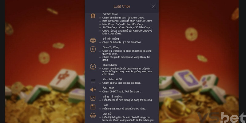 Đọc thật kỹ bảng hướng dẫn của từng trò chơi