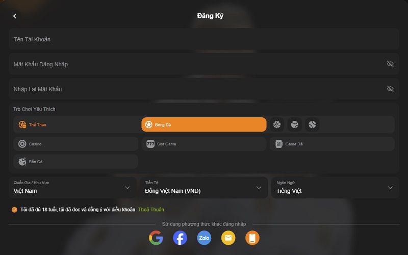 Hướng dẫn đăng ký VSBet cơ bản với 3 bước