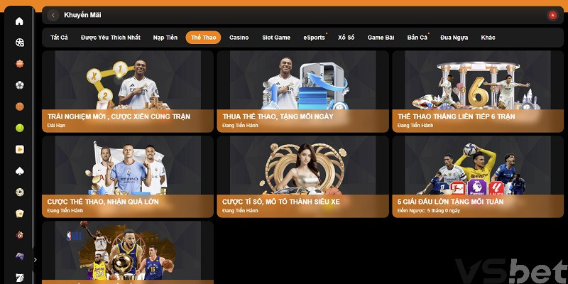 Khuyến mãi sảnh Thể Thao