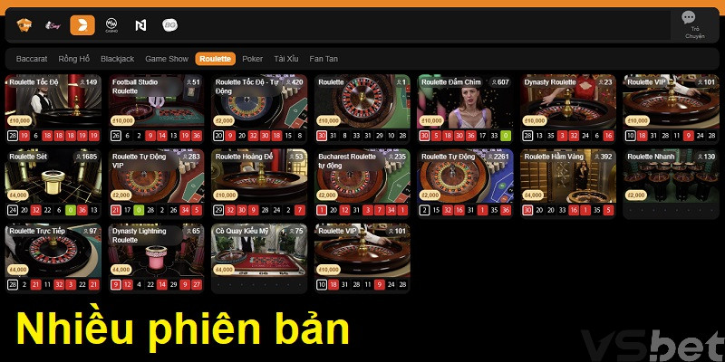 Nhiều phiên bản