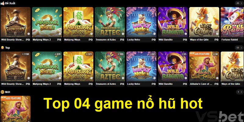 Top 04 game nổ hũ hot