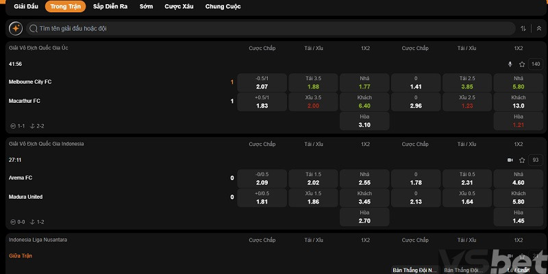 đa dạng các loại kèo đa dạng các loại kèo