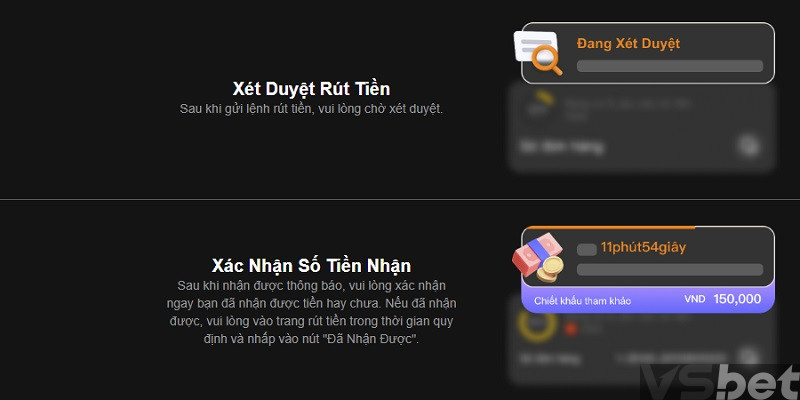 xác nhận số tiền nhận